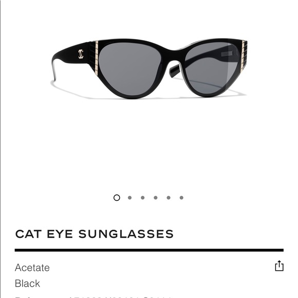CHANEL Accessories - Chanel 14K gold plated cat-eye sunglasses